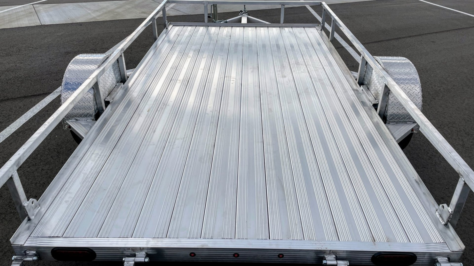 New Cherokee 76"x 12' Single Axle Aluminum Utility Trailer 3500 (GVWR)