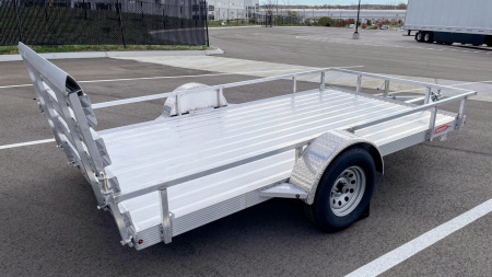New Cherokee 76"x 12' Single Axle Aluminum Utility Trailer 3500 (GVWR)