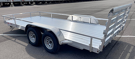 New Cherokee Aluminum 81" x 16' Tandem Axle Utility Trailer: 7000 GVWR, 36" Ramp Gate