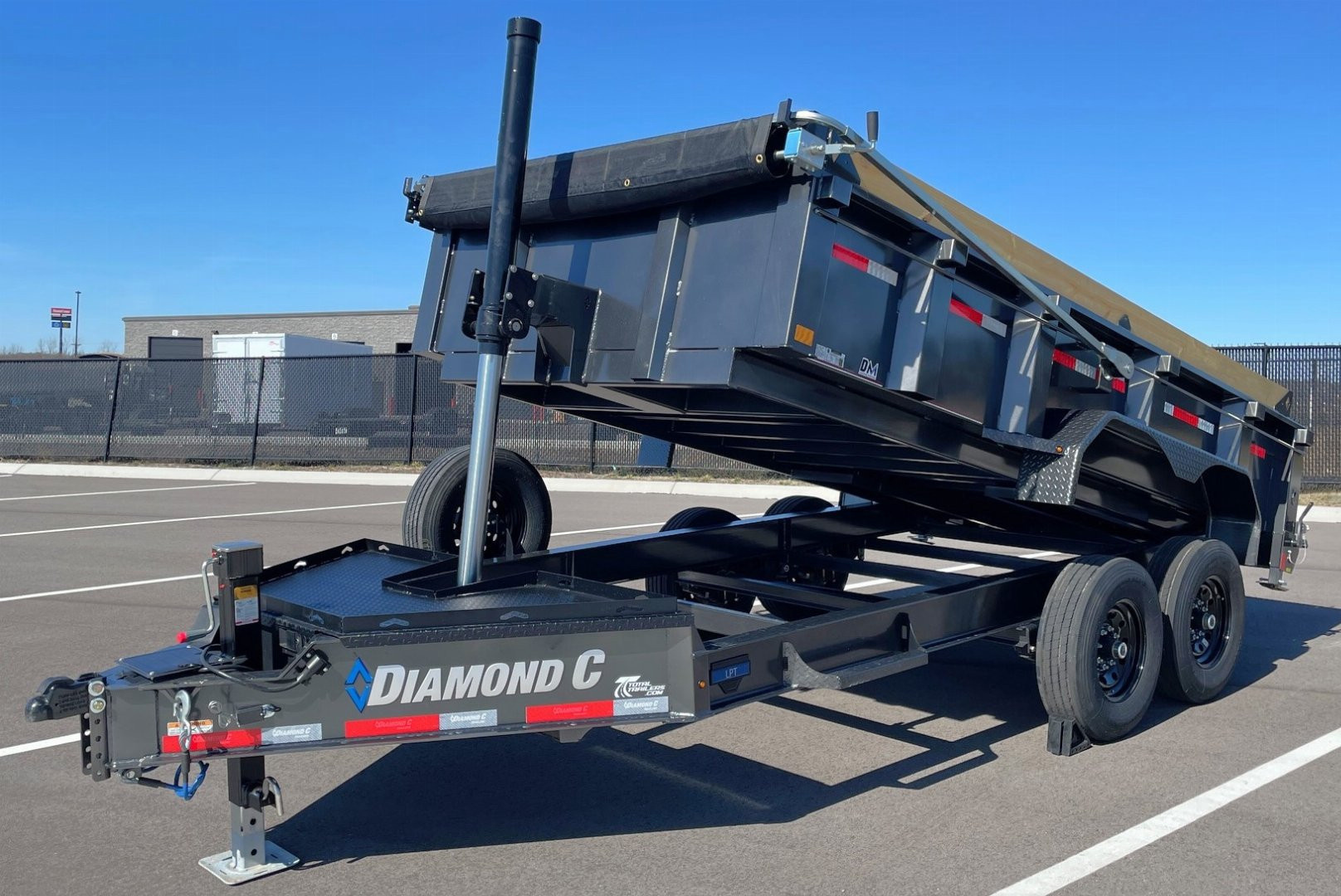 New Diamond C 14' LPT-207 Dump Trailer: 14,900 GVWR , Spare, Ramps, Solar, 24" Sides