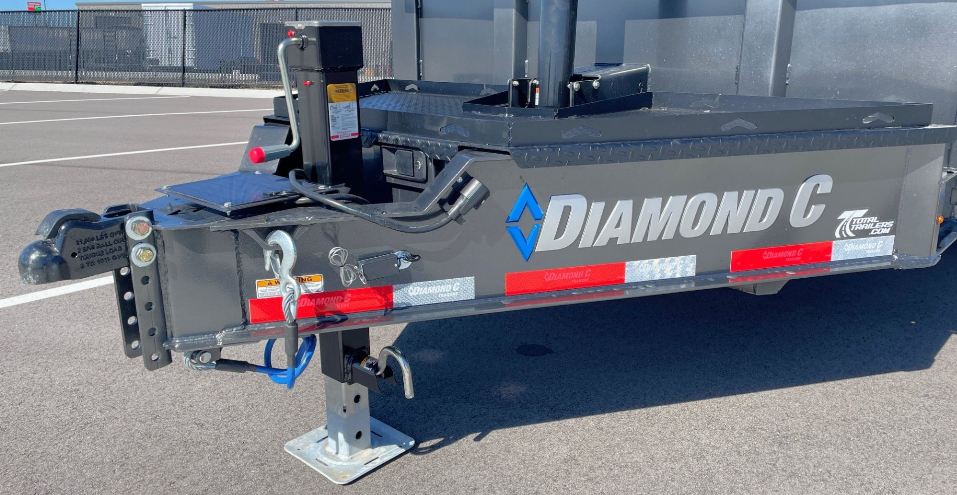 New Diamond C 14' LPT-207 Dump Trailer: 14,900 GVWR , Spare, Ramps, Solar, 24" Sides