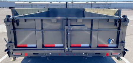 New Diamond C 14' LPT-207 Dump Trailer: 14,900 GVWR , Spare, Ramps, Solar, 24" Sides