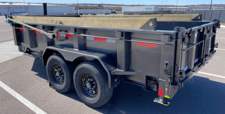 New Diamond C 14' LPT-207 Dump Trailer: 14,900 GVWR , Spare, Ramps, Solar, 24" Sides