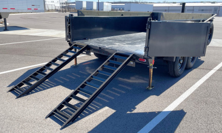 New Diamond C 14' LPT-207 Dump Trailer: 14,900 GVWR , Spare, Ramps, Solar, 24" Sides