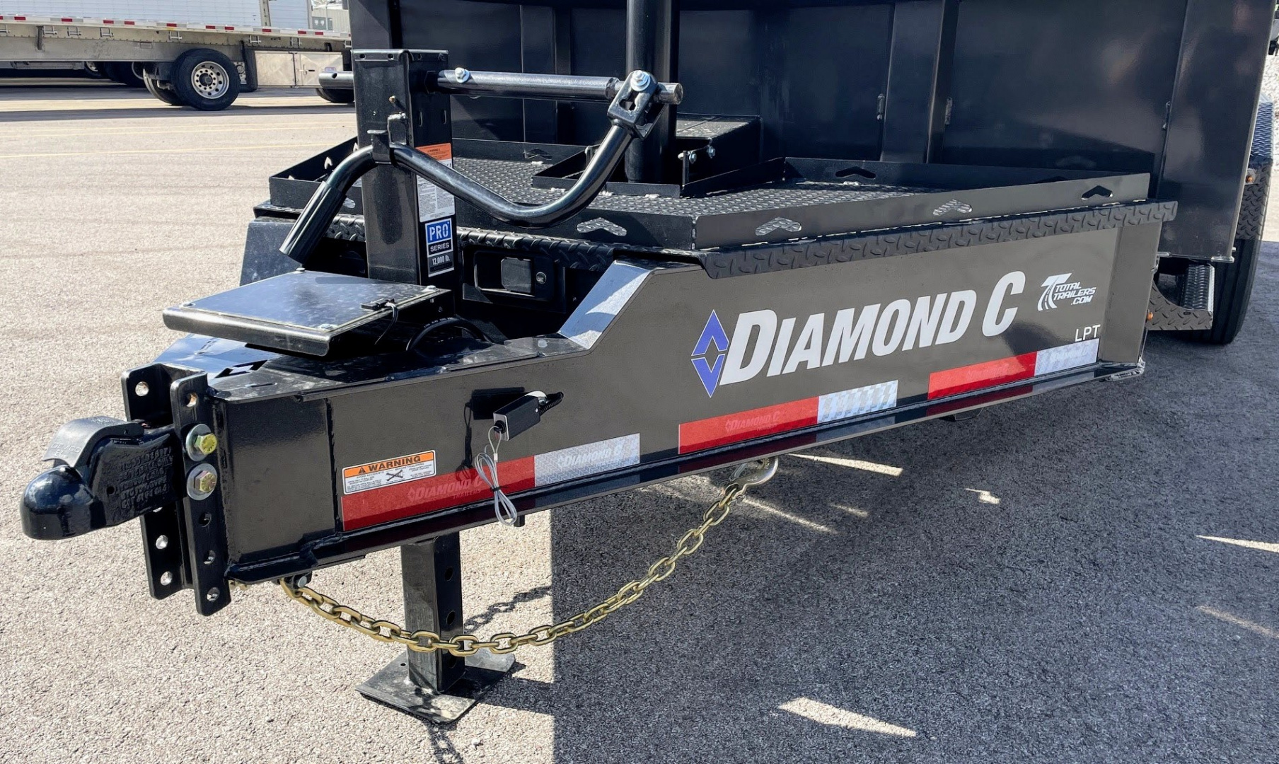 New Diamond C 14' LPT-207 Dump Trailer: 14,900 GVWR , Spare, Ramps, Solar, 24" Sides