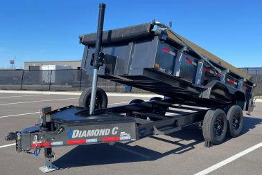 New Diamond C 14' LPT-207 Dump Trailer: 14,900 GVWR , Spare, Ramps, Solar, 24  Sides