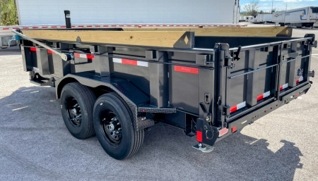 New Diamond C 14' LPT-207 Dump Trailer: 14,900 GVWR , Spare, Ramps, Solar, 24" Sides
