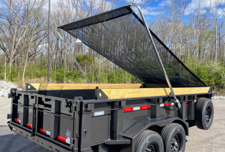 New Diamond C 14' LPT-207 Dump Trailer: 14,900 GVWR , Spare, Ramps, Solar, 24" Sides