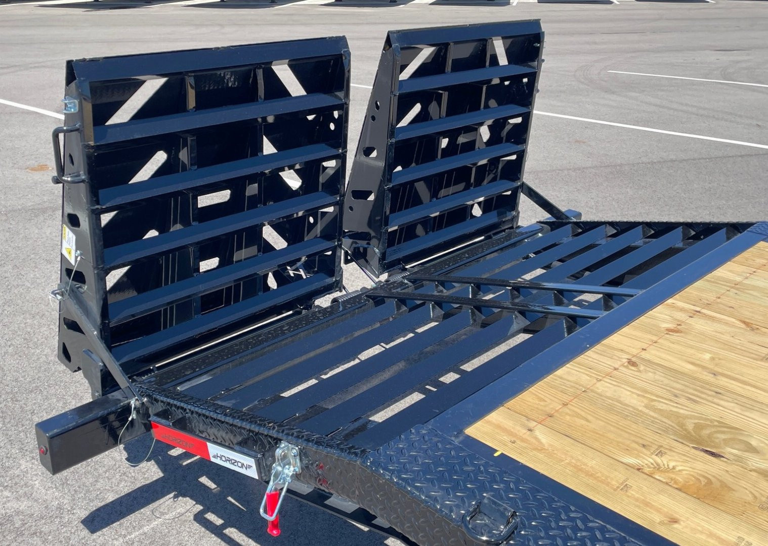 New Horizon HEH 22'x 82" Equipment Trailer--Mountain Ramps, 21,000 GVWR , Spare