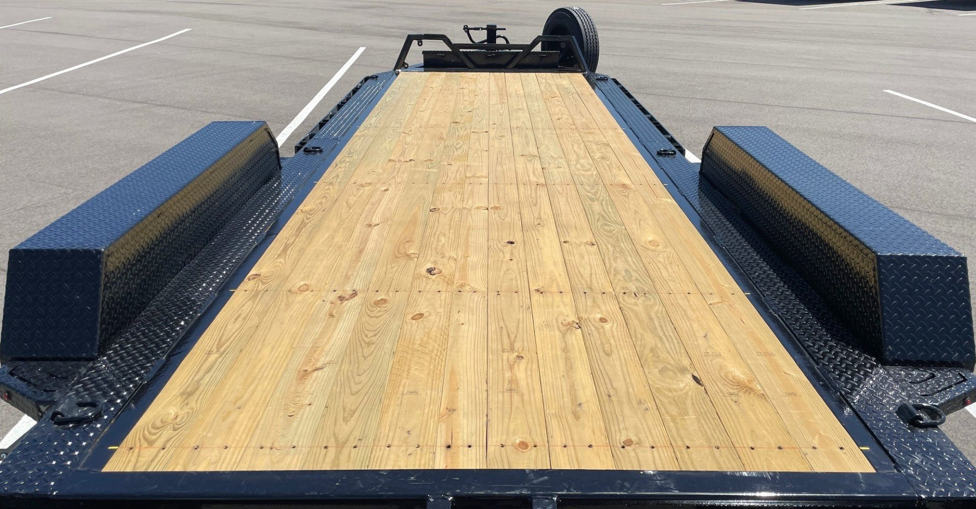 New Horizon HEH 22'x 82" Equipment Trailer--Mountain Ramps, 21,000 GVWR , Spare