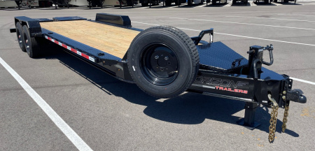 New Horizon HEH 22'x 82" Equipment Trailer--Mountain Ramps, 21,000 GVWR , Spare