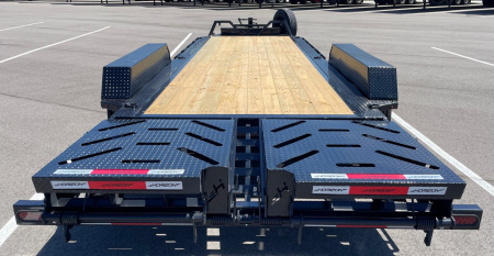 New Horizon HEH 22'x 82" Equipment Trailer--Mountain Ramps, 21,000 GVWR , Spare