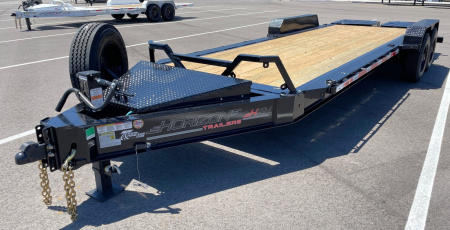 New Horizon HEH 22'x 82" Equipment Trailer--Mountain Ramps, 21,000 GVWR , Spare