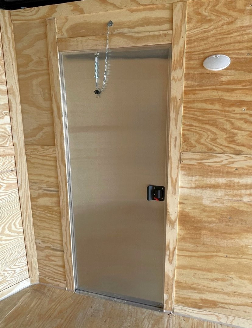 New 7x16 Tandem Axle V-Nose Cargo Trailer 9990 GVWR, Barn Doors, 7'6 Height