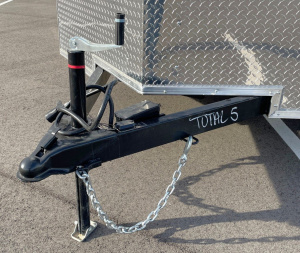 New 7x16 Tandem Axle V-Nose Cargo Trailer 9990 GVWR, Barn Doors, 7'6 Height