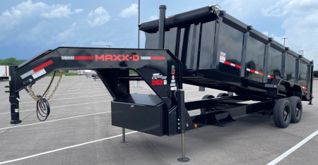 New MAXX-D DSX 83"x 20' Super Heavy Duty Gooseneck Dump Trailer: 21,000 GVWR, 7 Gauge Floor, Spare