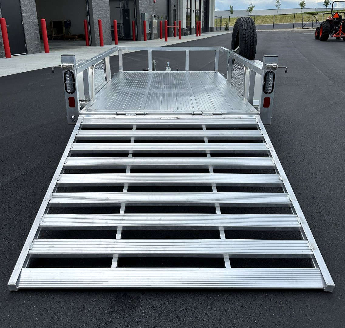 New Black Rhino 5x8 Aluminum Utility Trailer: Torsion Axle, Ramp Gate, Aluminum Wheels