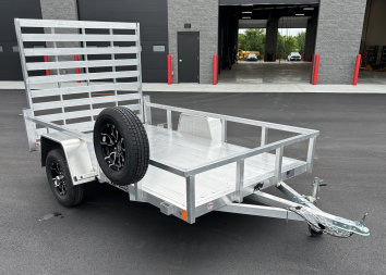 New Black Rhino 5x8 Aluminum Utility Trailer: Torsion Axle, Ramp Gate, Aluminum Wheels