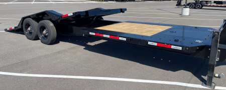 New Horizon HET 26'x102" Gooseneck Gravity Tilt Equipment Trailer 22,400 GVWR Drive Over Fenders