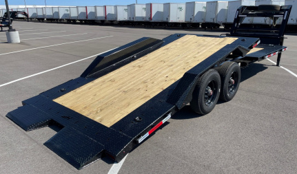 New Horizon HET 26'x102" Gooseneck Gravity Tilt Equipment Trailer 22,400 GVWR Drive Over Fenders