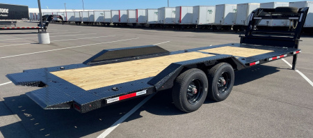 New Horizon HET 26'x102" Gooseneck Gravity Tilt Equipment Trailer 22,400 GVWR Drive Over Fenders