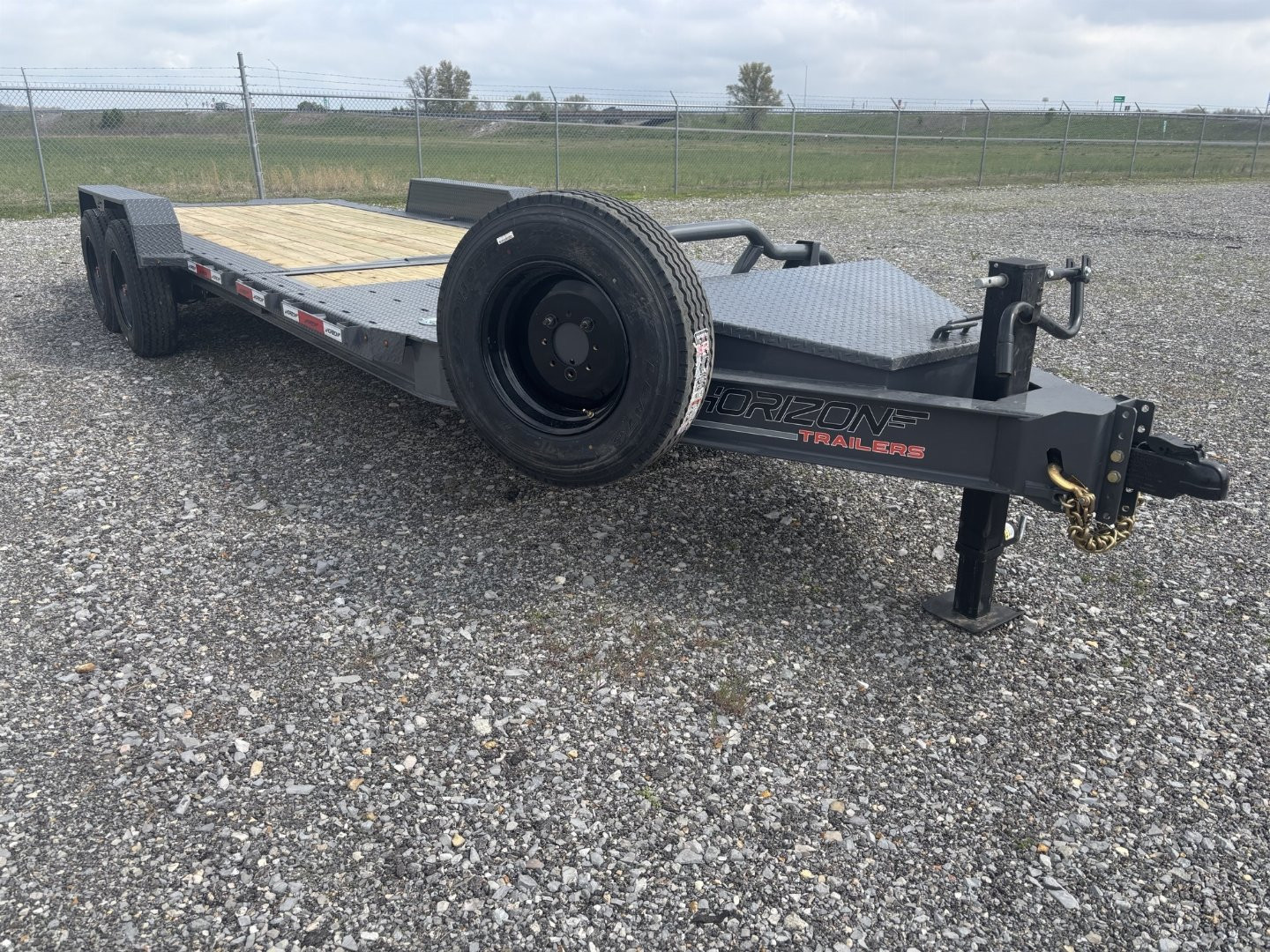 New Horizon 22' Tilt Deck Equipment Trailer 17,000LB, 8K Axles, 17.5" Tires, Spare