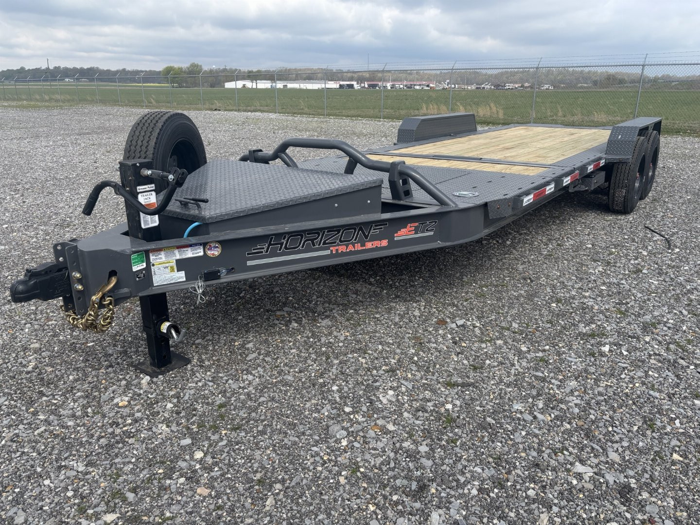 New Horizon 22' Tilt Deck Equipment Trailer 17,000LB, 8K Axles, 17.5" Tires, Spare