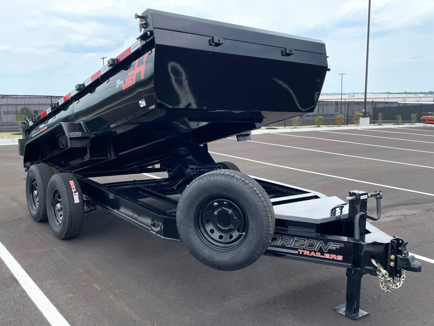 New Horizon Trailers HZ7-14' 14,000lb (GVWR) 14ply Tires, 24" Sides, Spare, Dump Trailer