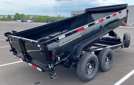 New Horizon Trailers HZ7-14' 14,000lb (GVWR) 14ply Tires, 24" Sides, Spare, Dump Trailer