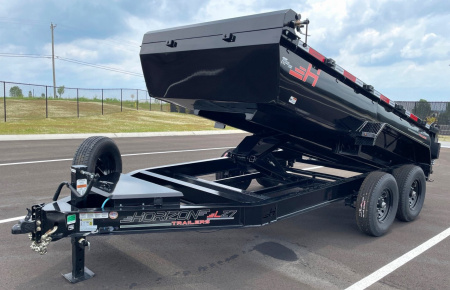 New Horizon Trailers HZ7-14' 14,000lb (GVWR) 14ply Tires, 24" Sides, Spare, Dump Trailer