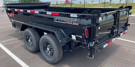 New Horizon Trailers HZ7-14' 14,000lb (GVWR) 14ply Tires, 24" Sides, Spare, Dump Trailer