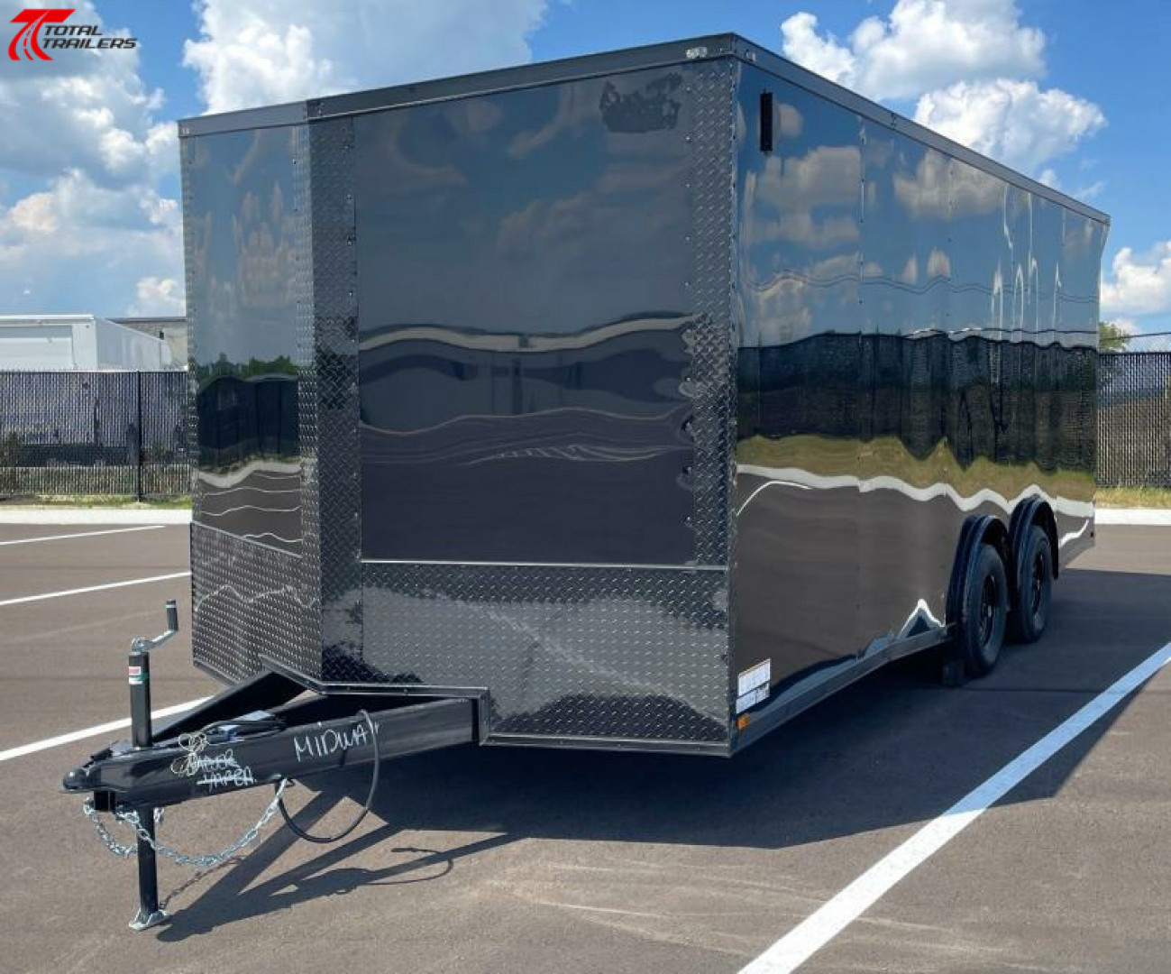New 8.5 x 20' Enclosed Blackout Car / Racing Trailer 9,990LB, 7' High, Spoiler, Spread Axles