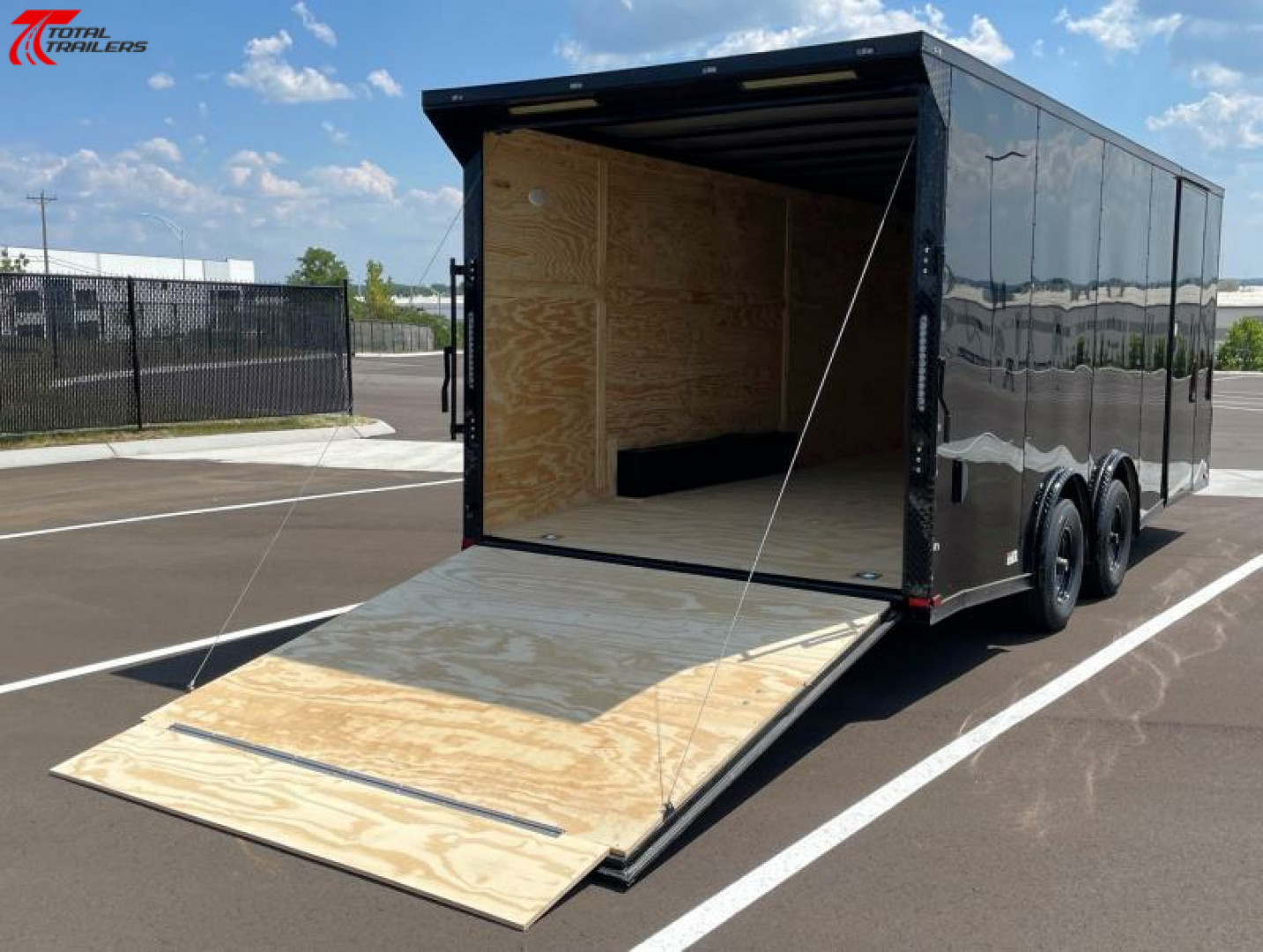 New 8.5 x 20' Enclosed Blackout Car / Racing Trailer 9,990LB, 7' High, Spoiler, Spread Axles