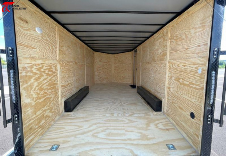 New 8.5 x 20' Enclosed Blackout Car / Racing Trailer 9,990LB, 7' High, Spoiler, Spread Axles