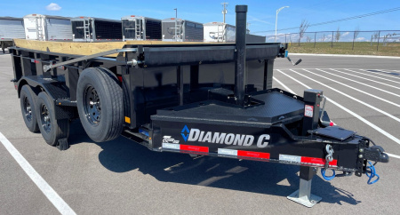 New Diamond C 14' LPT 207 Dump Trailer: 14,900 GVWR, SPARE, RAMPS, SOLAR