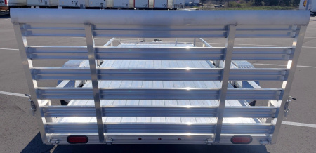 New Cherokee Aluminum 81" x 16' Tandem Axle Utility Trailer: 7000 GVWR, Aluminum Wheels, 42" Ramp Gate