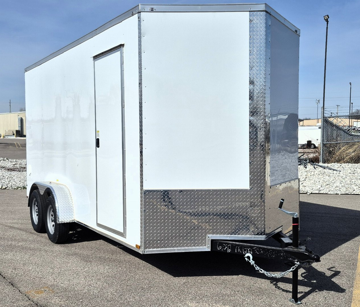 New 7x16 Tandem Axle Enclosed Cargo Trailer, .080 Polycore, 7-6'' Interior Height