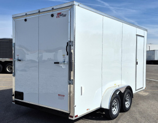 New 7x16 Tandem Axle Enclosed Cargo Trailer, .080 Polycore, 7-6'' Interior Height