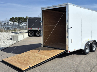 New 7x16 Tandem Axle Enclosed Cargo Trailer, .080 Polycore, 7-6'' Interior Height