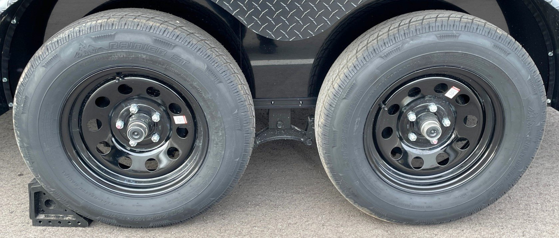 New 7x14 Enclosed BLACKOUT Cargo Trailer: 7' Height, .080 Exterior, 7k GVWR, Ramp Door