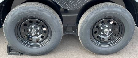 New 7x14 Enclosed BLACKOUT Cargo Trailer: 7' Height, .080 Exterior, 7k GVWR, Ramp Door