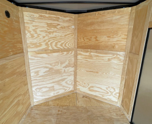 New 7x14 Enclosed BLACKOUT Cargo Trailer: 7' Height, .080 Exterior, 7k GVWR, Ramp Door