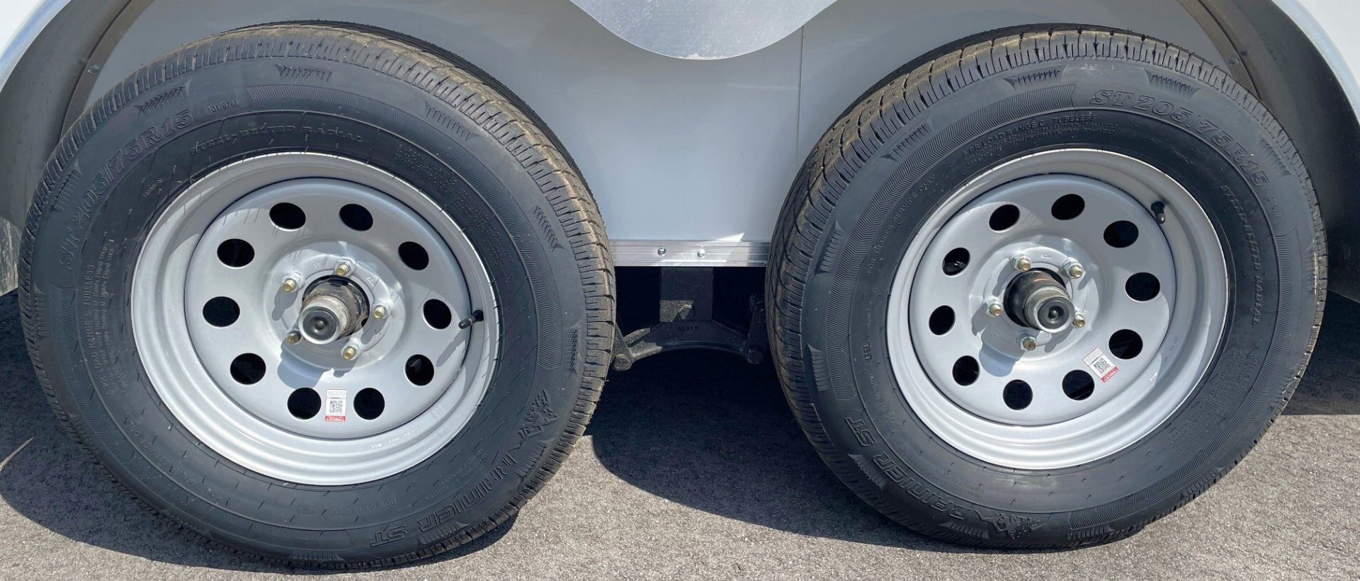 New 7x14 Tandem Axle V-Nose Enclosed Cargo Trailer: 7' Height, Rear Spoiler, D-Rings, 7,000 GVWR