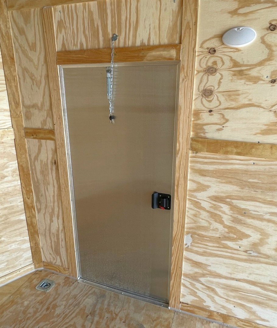 New 7x14 Tandem Axle V-Nose Enclosed Cargo Trailer: 7' Height, Rear Spoiler, D-Rings, 7,000 GVWR