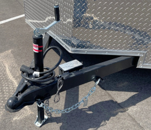 New 7x14 Tandem Axle V-Nose Enclosed Cargo Trailer: 7' Height, Rear Spoiler, D-Rings, 7,000 GVWR