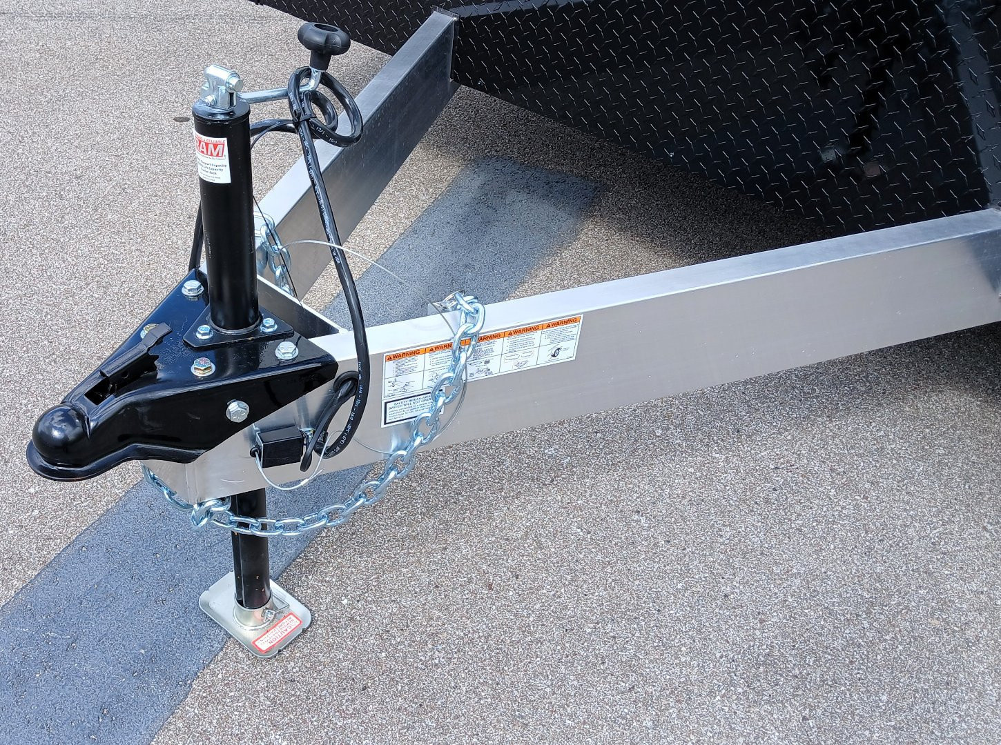 New CLEARANCE! ATC 8.5 x 24' White Car Hauler / Racing Trailer w/ Spare, Aluminum Interior, Blackout trim