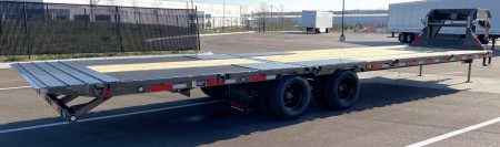 New MAXX-D YDX 102"x 34' Gooseneck Hydraulic Dove Flatbed Trailer 25,990 (GVWR) Wireless Remote, Spare