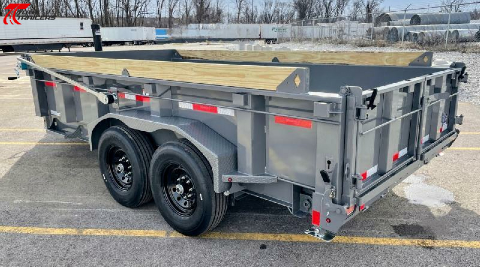 New Diamond C Trailers LPT-207-14' Dump Trailer 14,900LB Drop Axles, Board Brackets