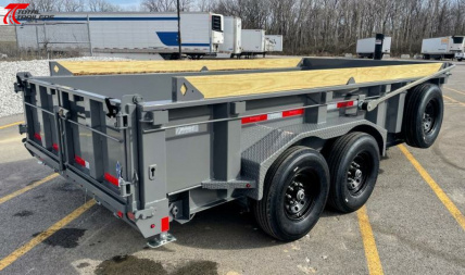 New Diamond C Trailers LPT-207-14' Dump Trailer 14,900LB Drop Axles, Board Brackets