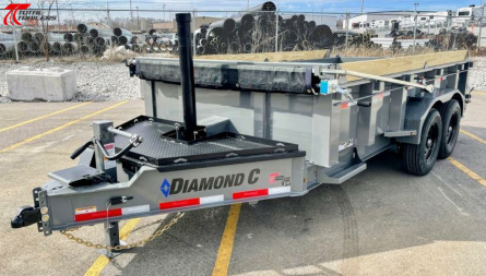 New Diamond C Trailers LPT-207-14' Dump Trailer 14,900LB Drop Axles, Board Brackets